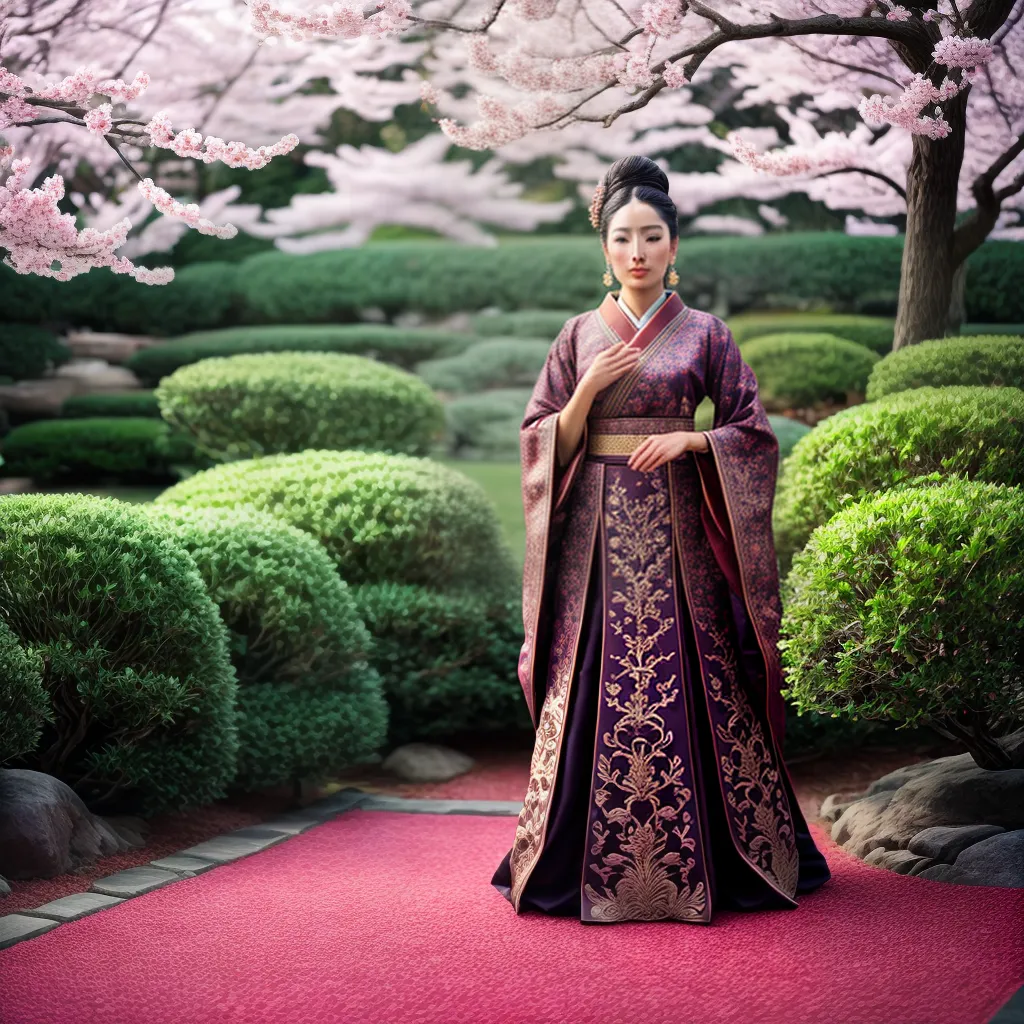 Descubra o Significado de Sonhar com um Quimono 4 Fotos jardim japones quimono cerejeiras sonho
