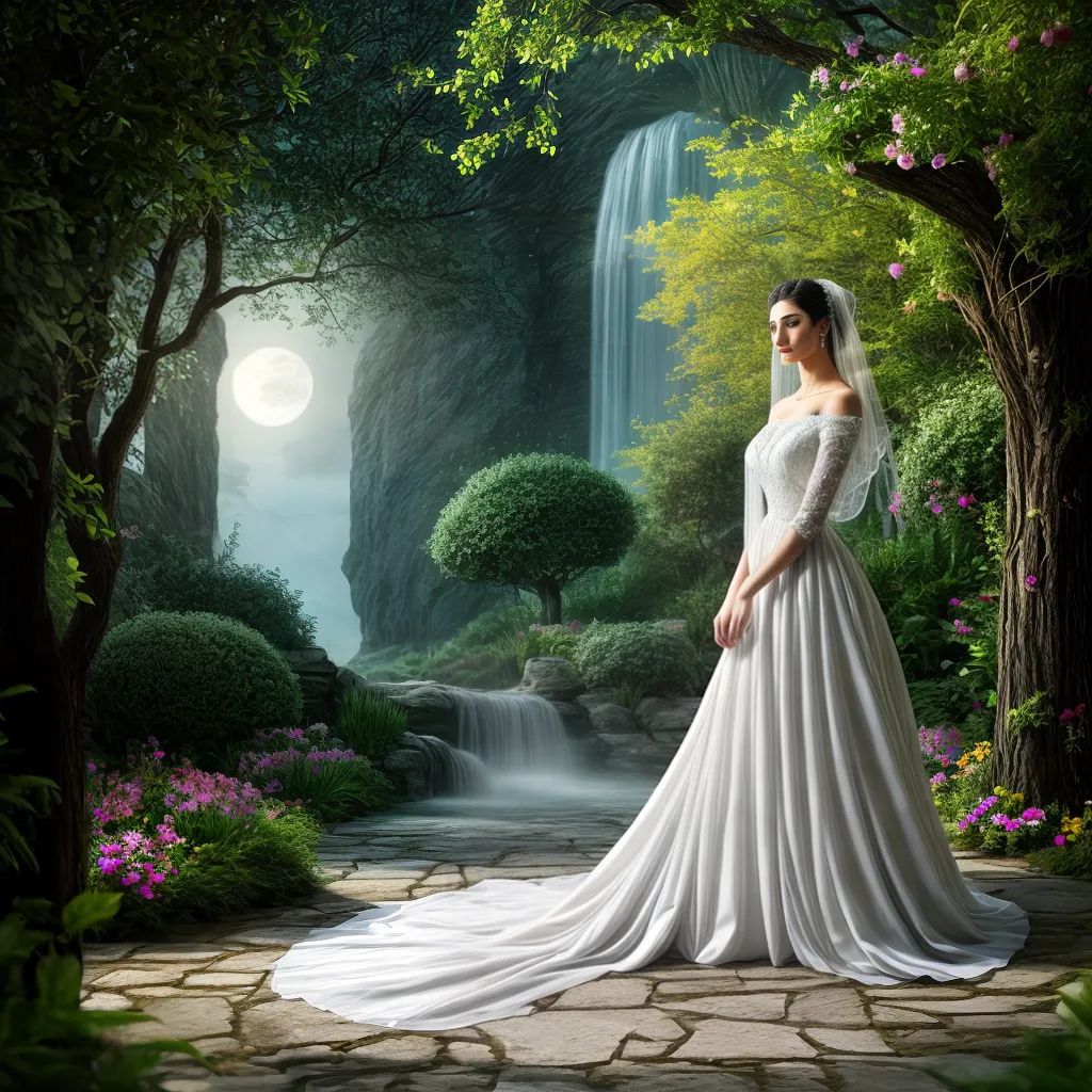 Significado de Sonhar com a Dama da Noite 2 Fotos jardim lua flores brancas mulher sombria