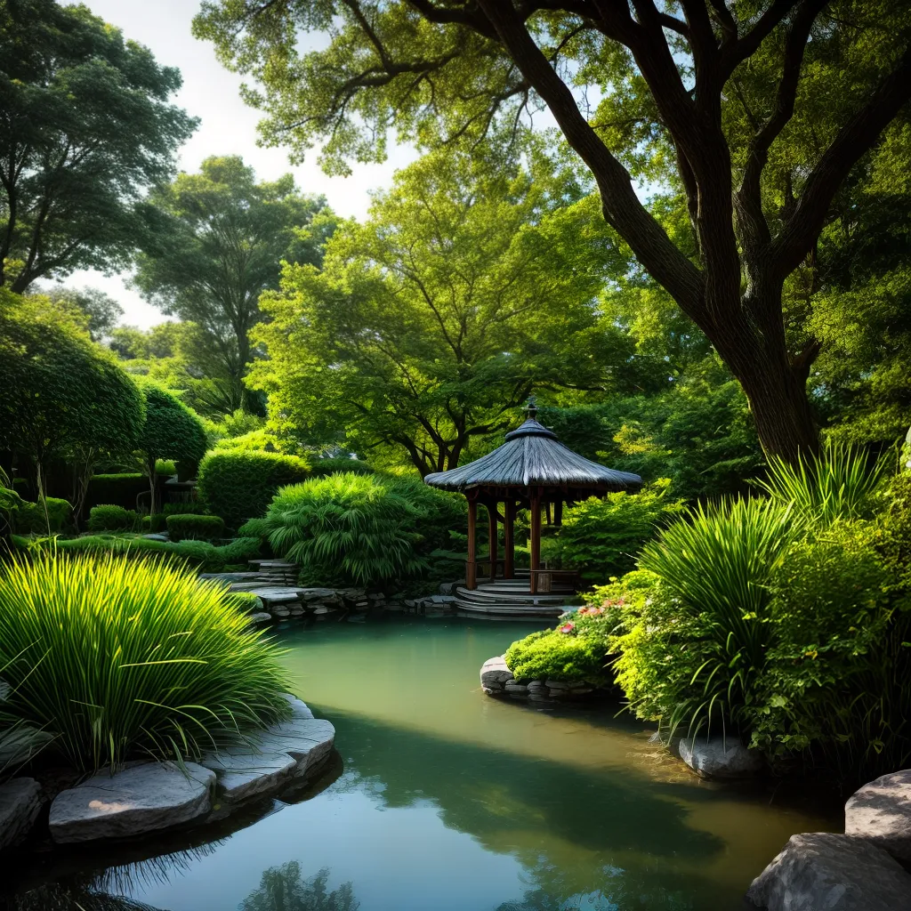 Fotos jardim sonho lagoa flores arvores