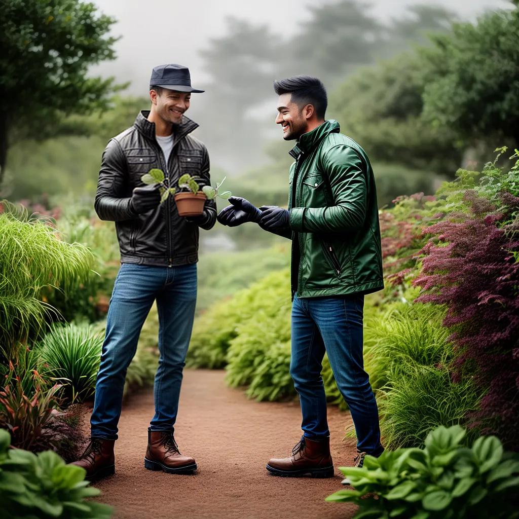 Fotos jardim sorriso maos planta felicidade