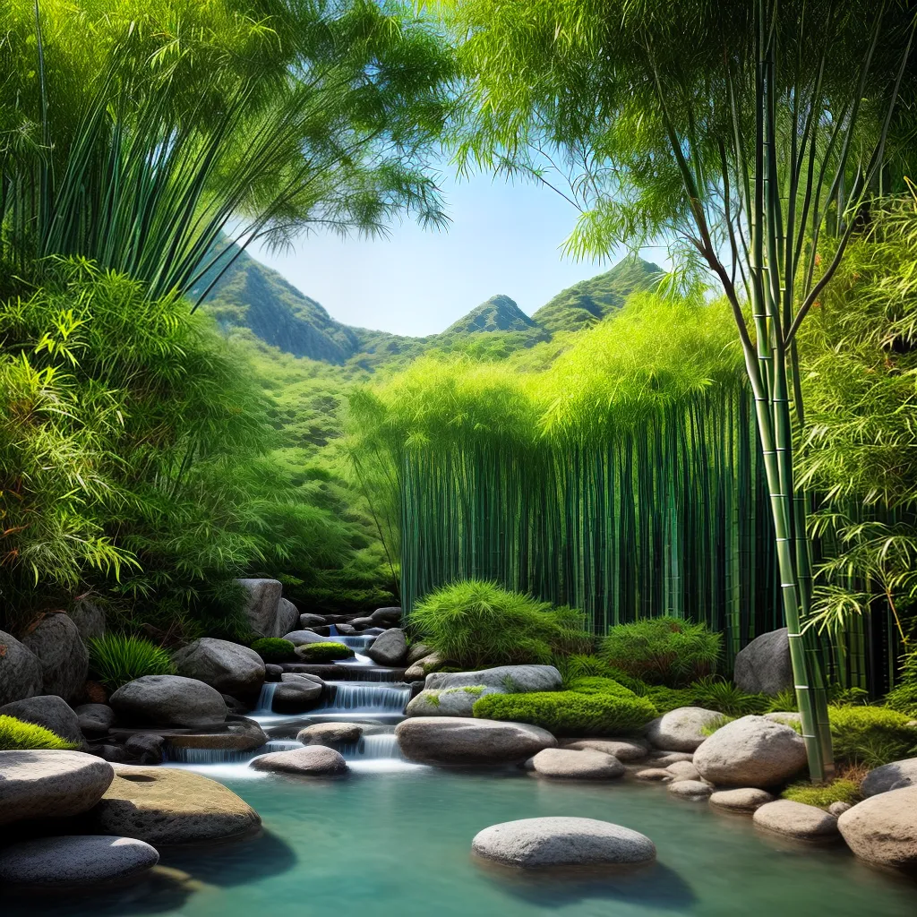 Fotos jardim zen bambu cultura chinesa