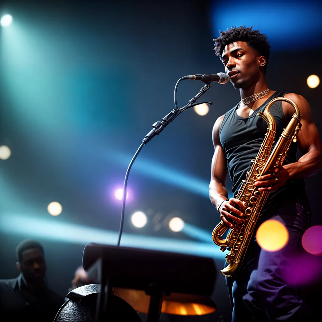 Fotos jazz saxofone luzes sonho