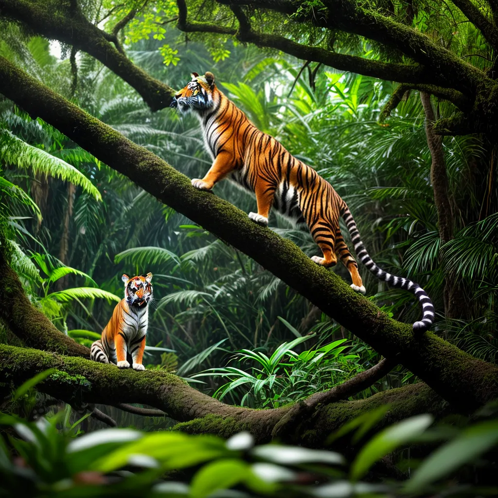Sonhar com animais selvagens na selva: o que significa e como interpretar 6 Fotos jungle exotica tigres macacos papagaios