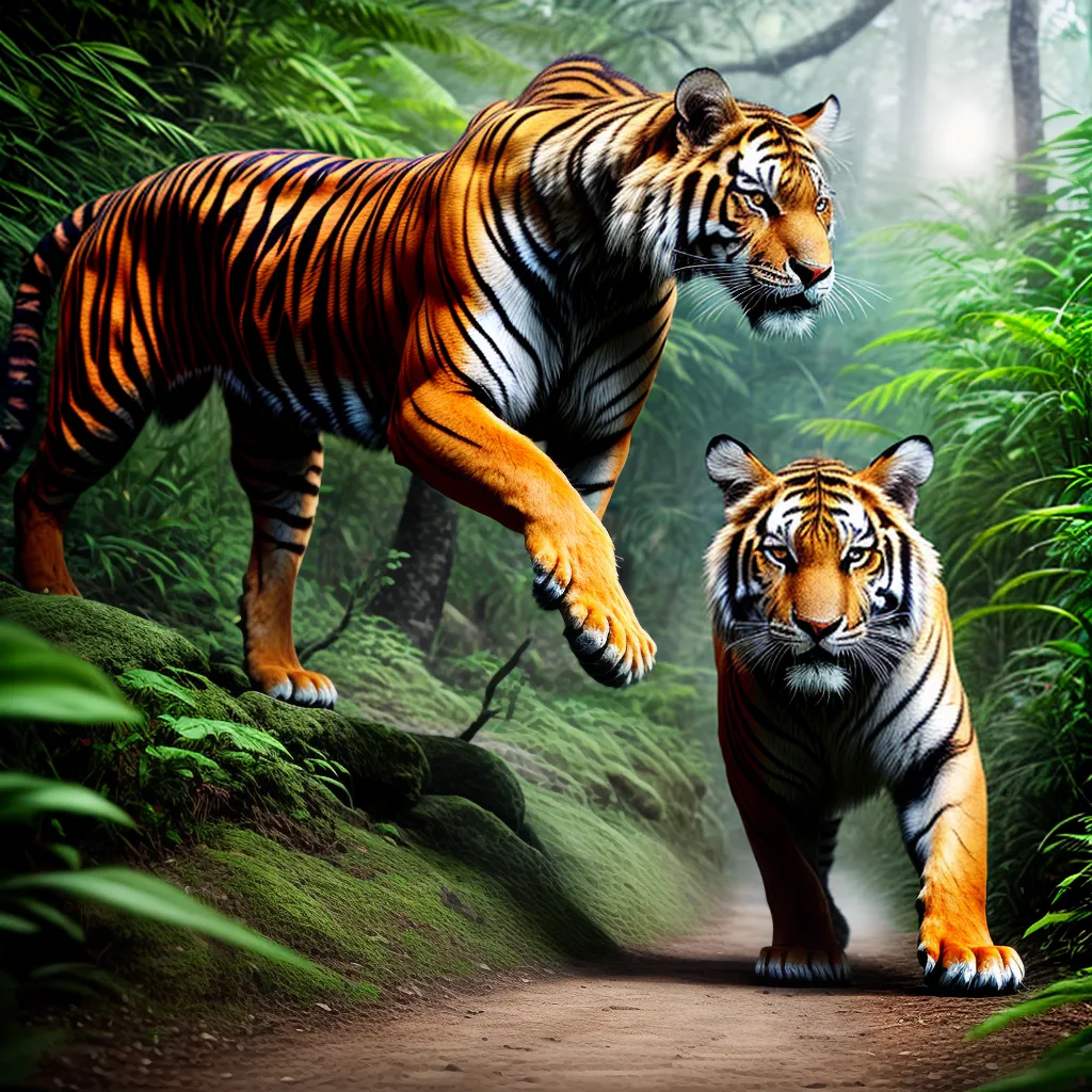 Fotos jungle tigre ameaca instintos