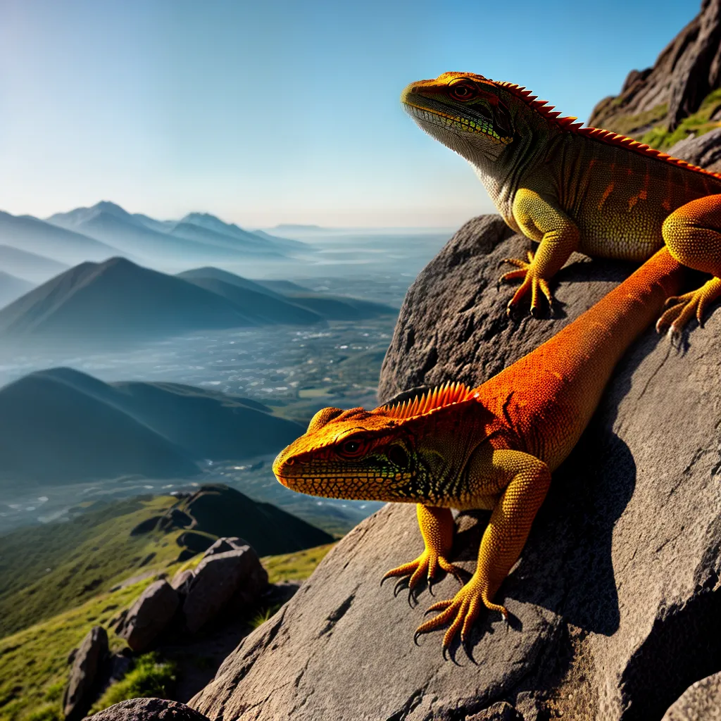 Lagarto-de-Fogo: Desvende o Significado Oculto em Seus Sonhos 2 Fotos lagarto fogo montanha olhos intensos
