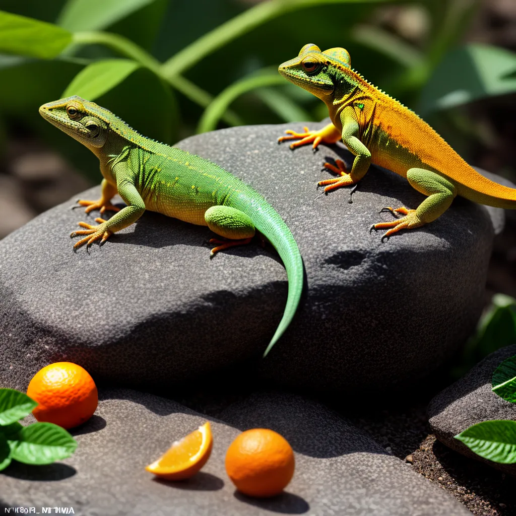 Fotos lagarto laranja lambari laranjas mesa
