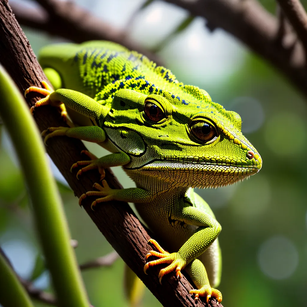 Fotos lagarto verde olhar horizonte transformacao
