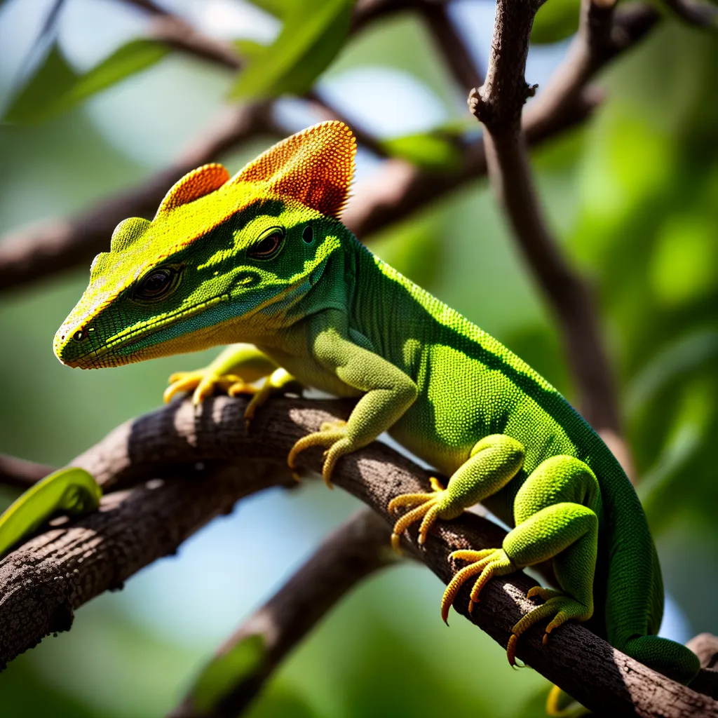 Fotos lagarto verde olhos alerta