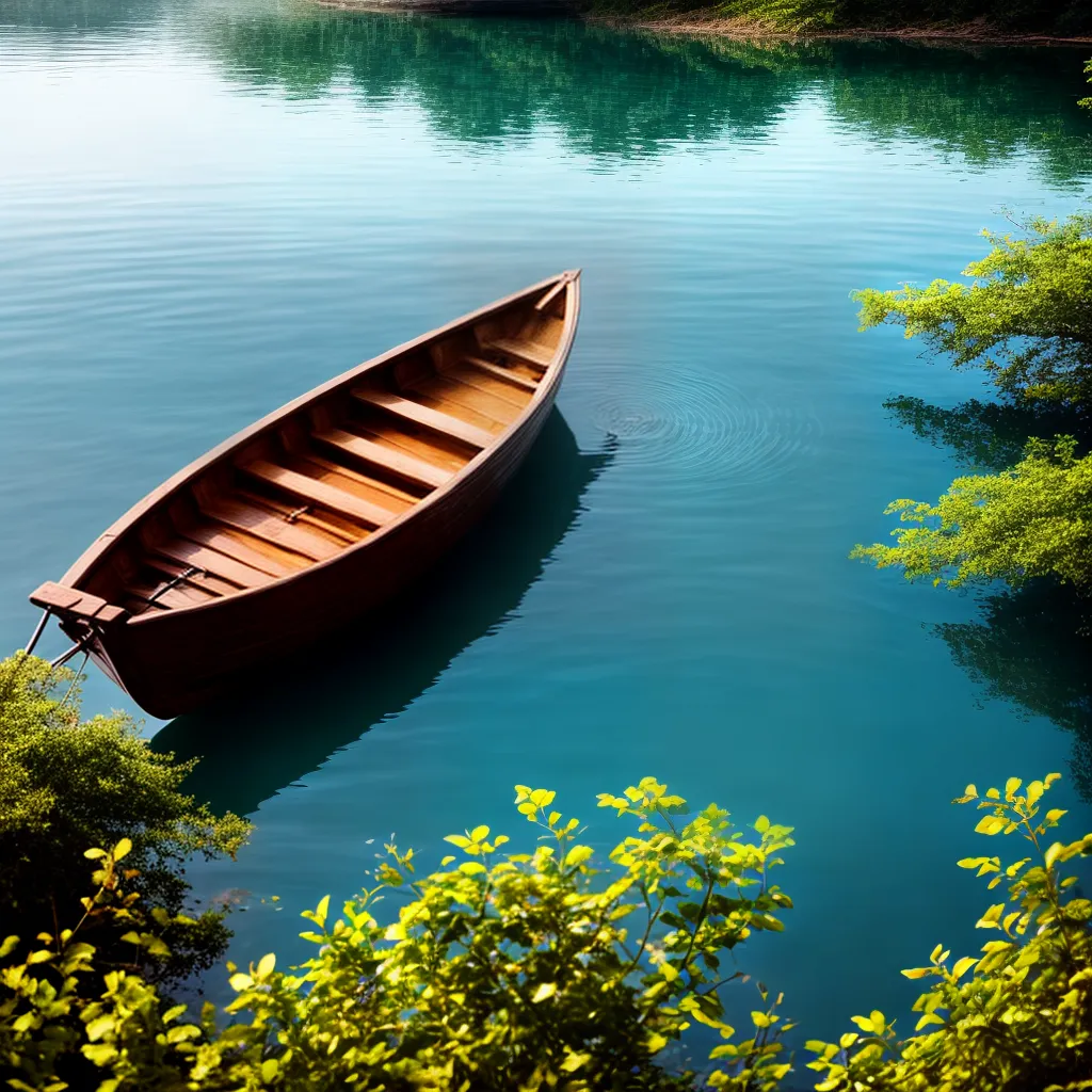 Descubra o verdadeiro significado de sonhar com água e barcos. 6 Fotos lago azul sereno barco madeira