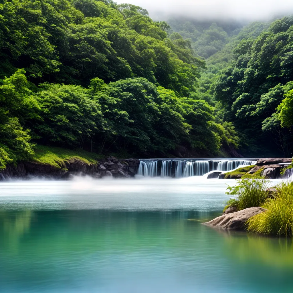 Fotos lago cascata serenidade sonho agua