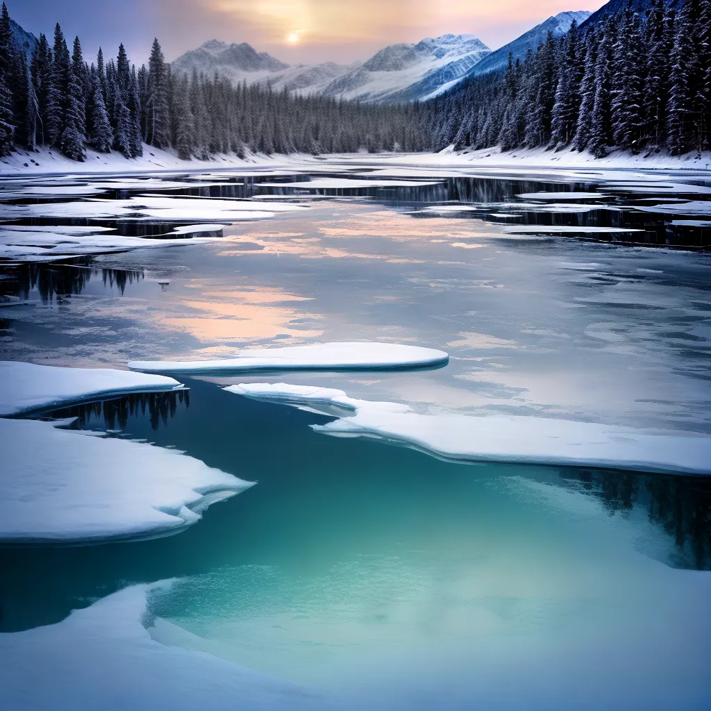 Entenda o Significado de Sonhar com Gelo e suas Diferentes Interpretações. 2 Fotos lago congelado neve arvores montanhas