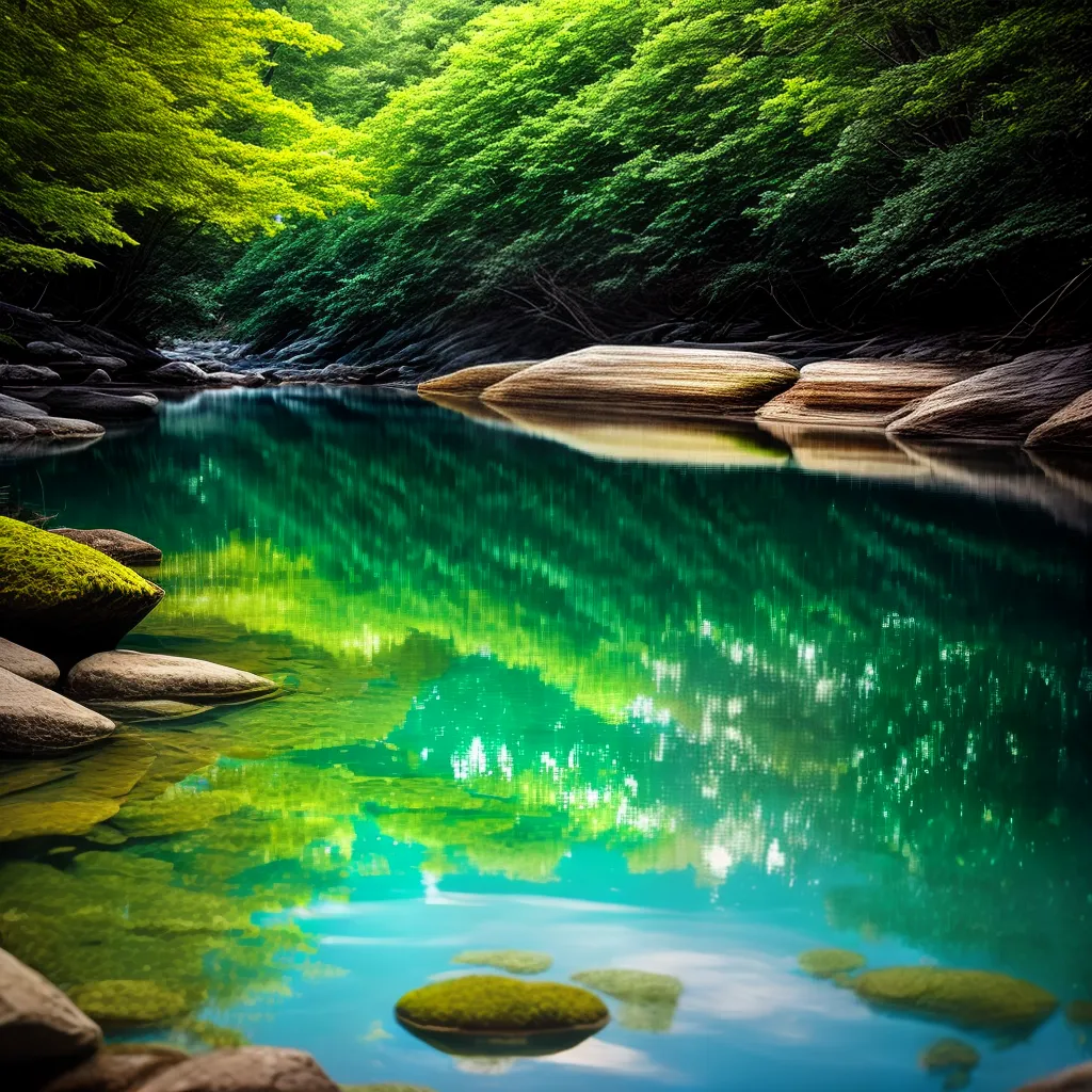 ho com Água Limpa e Cristalina 3 Fotos lago floresta reflexo agua