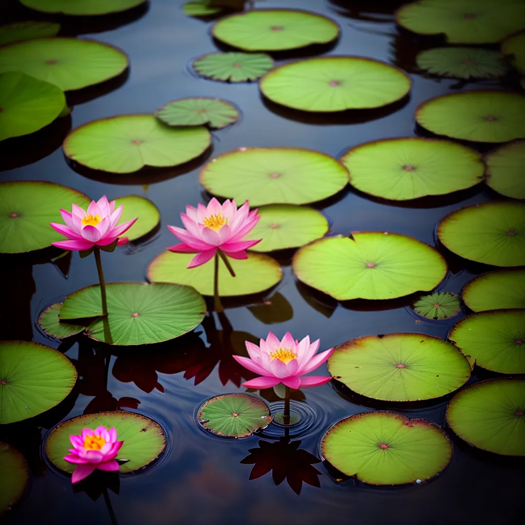 Fotos lago lotus rosa serenidade paz