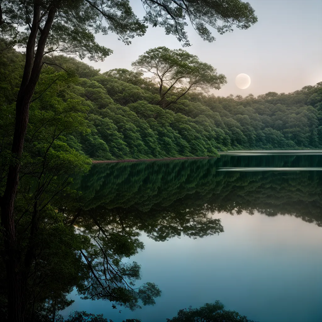 A Hidrologia dos Sonhos: O Que Significa Sonhar com Água? 5 Fotos lago lua reflexao estrelas introspeccao