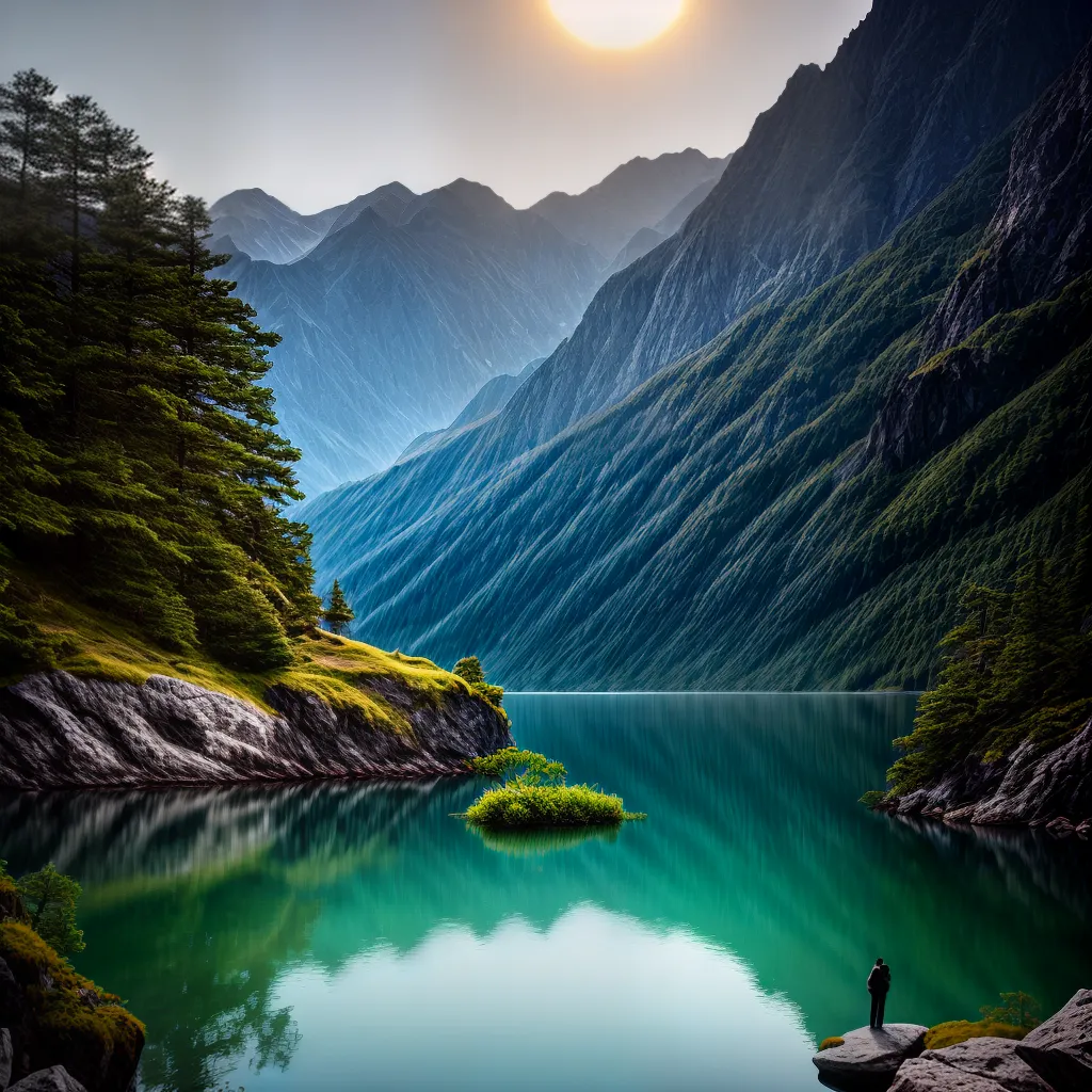 Fotos lago luar misterio reflexao sonho 1