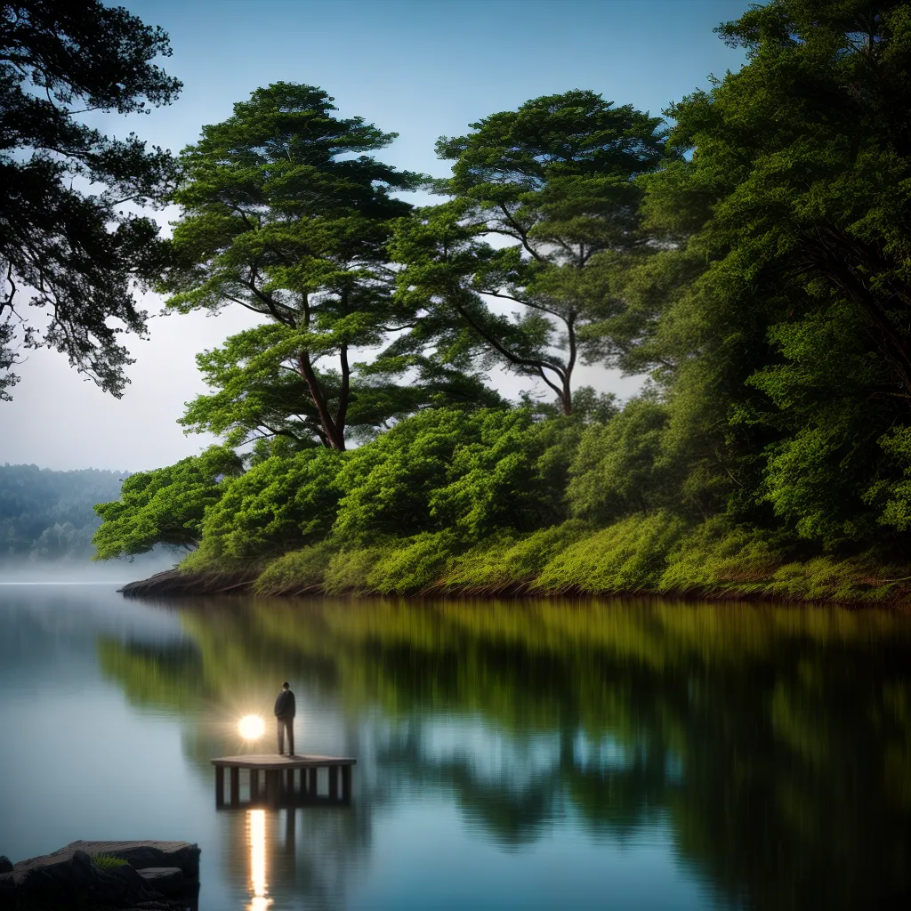 Fotos lago luar reflexao contemplacao sonhos