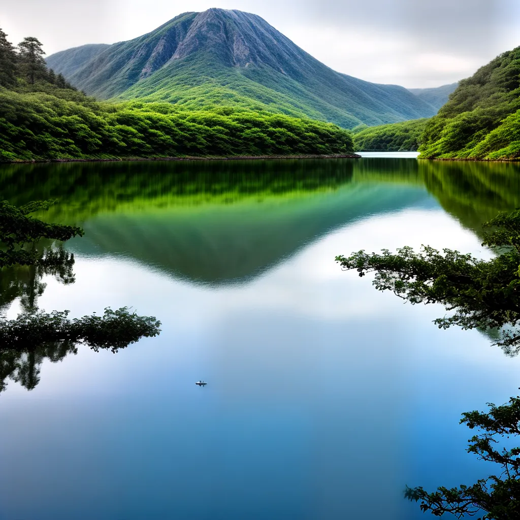 Fotos lago montanha reflexo natureza paz
