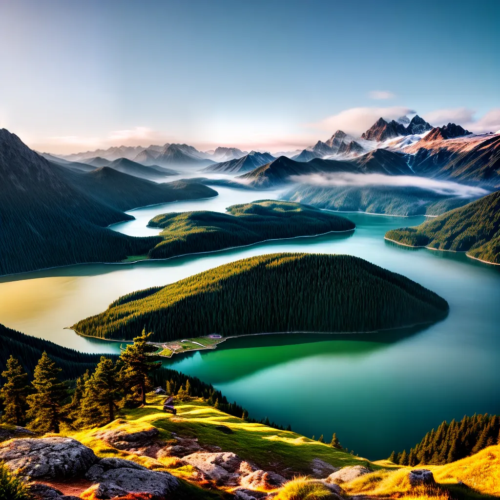 Descubra o que Significa Sonhar com Paisagens Naturais 3 Fotos lago montanhas ceu sereno natureza