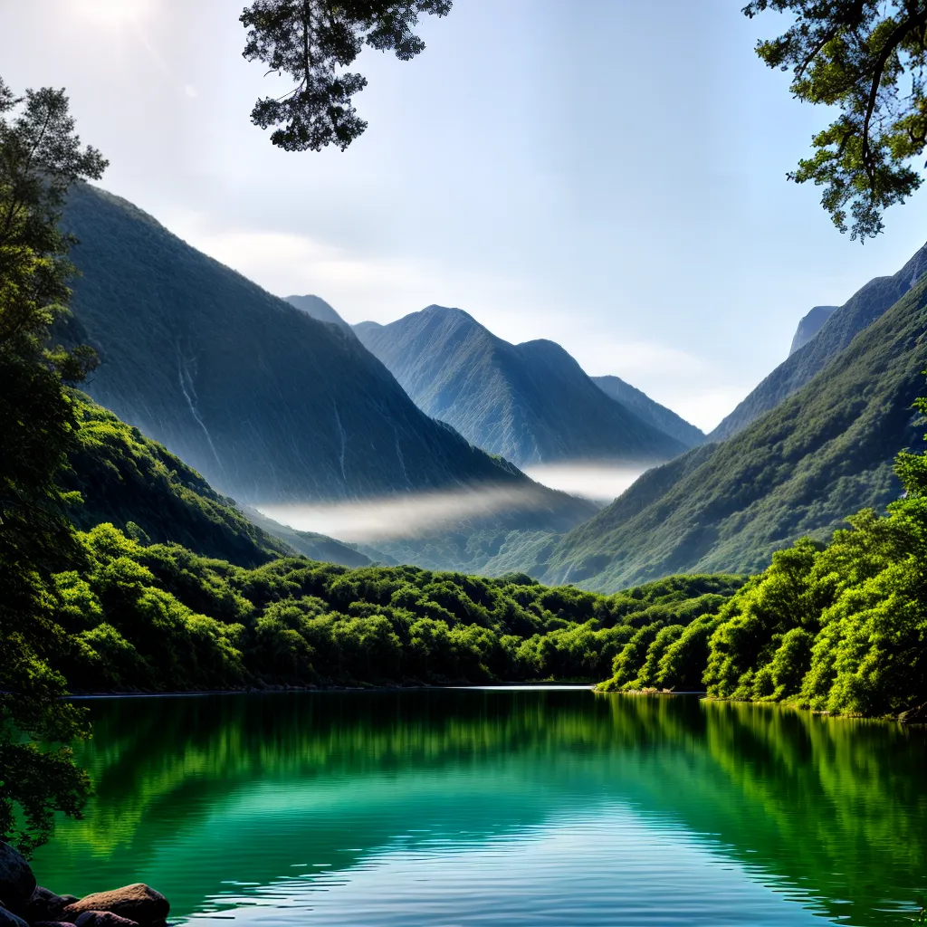 ho com Água Limpa e Cristalina 2 Fotos lago montanhas natureza serenidade 1