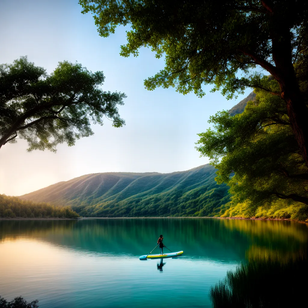 Qual o Significado de Sonhar com Esportes Aquáticos? Descubra Agora! 3 Fotos lago paddleboard natureza emocoes crescimento