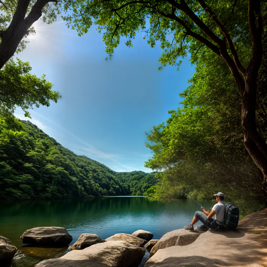 Fotos lago pesca natureza