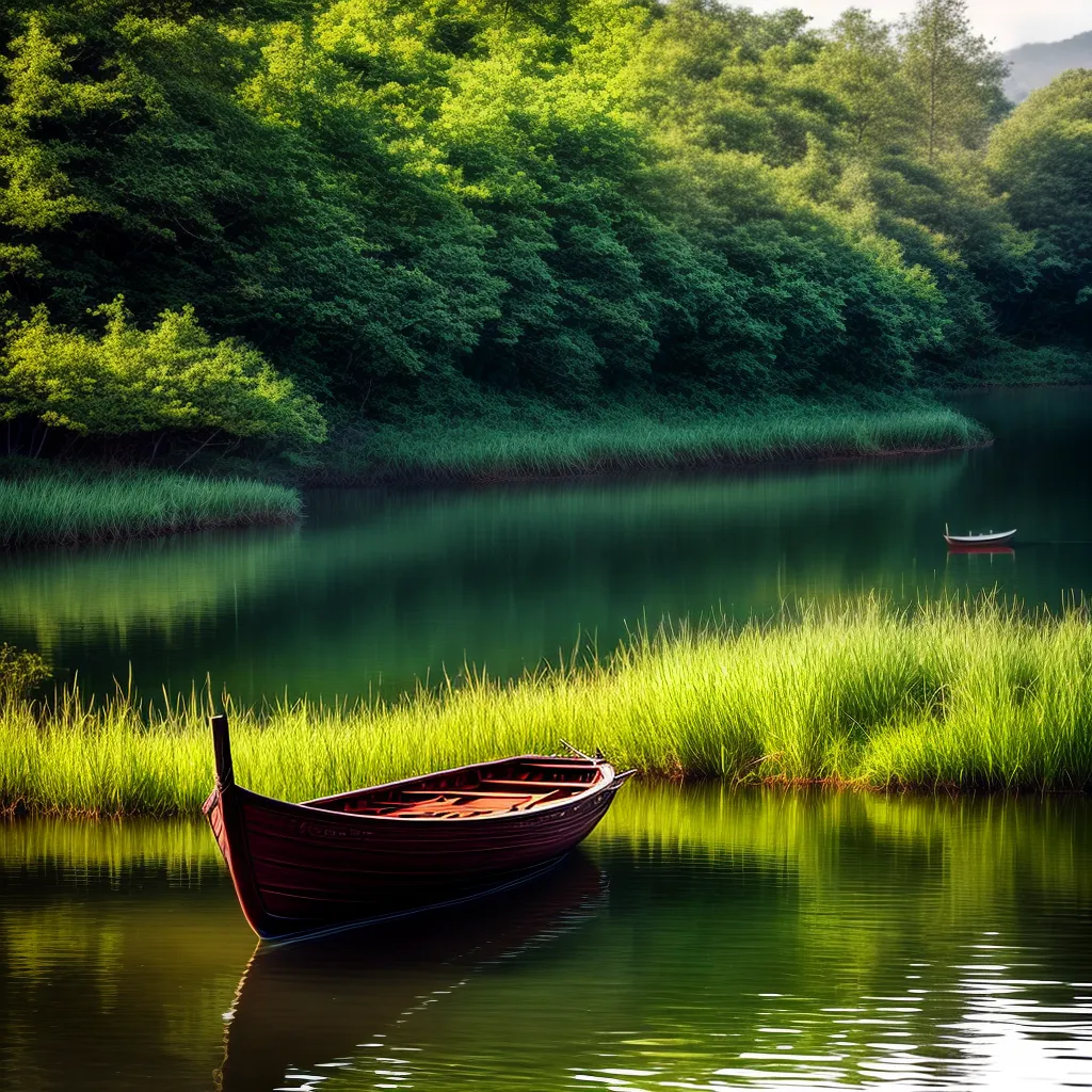 Fotos lago reflexao barco sonho