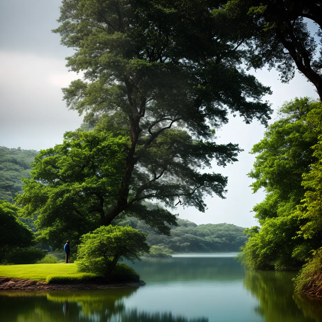 Fotos lago reflexao tranquilidade verde