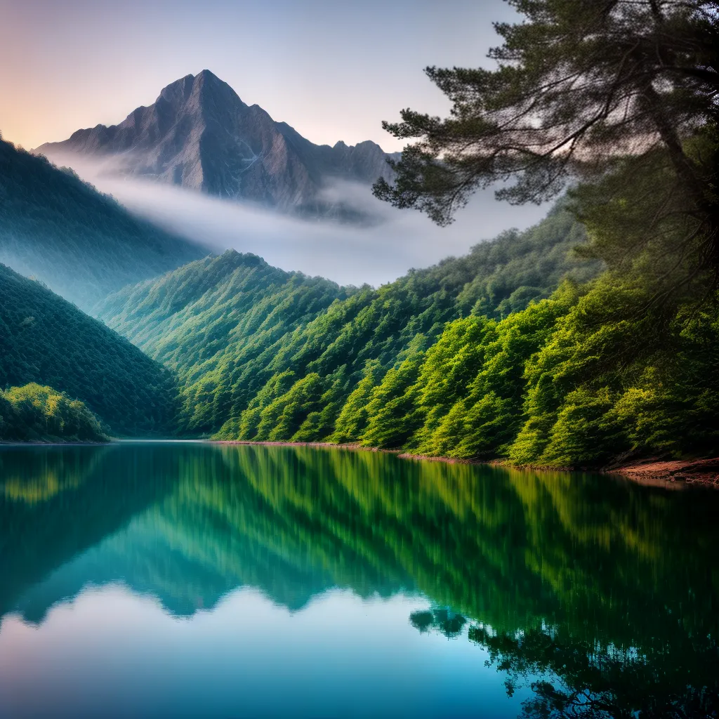 Fotos lago reflexo montanhas mergulho subconsciente