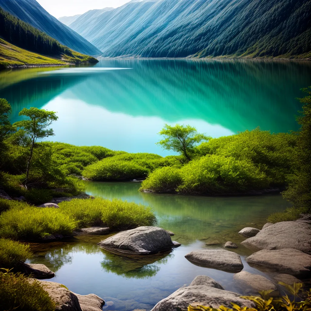 Qual o Significado de Sonhar com Água Limpa e Cristalina? 5 Fotos lago sereno agua cristalina verde