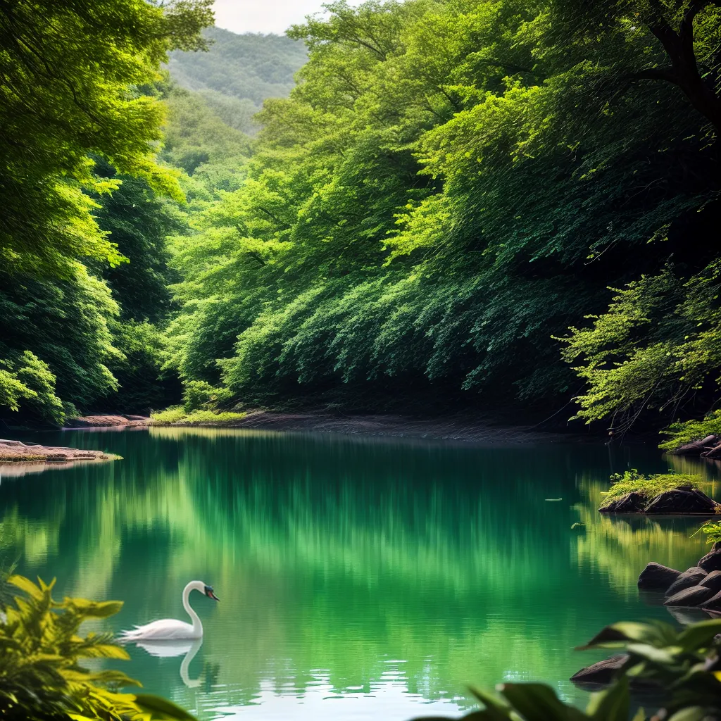 Mergulhando no inconsciente: o significado de sonhar com aves aquáticas 6 Fotos lago sereno cisne reflexo vegetacao