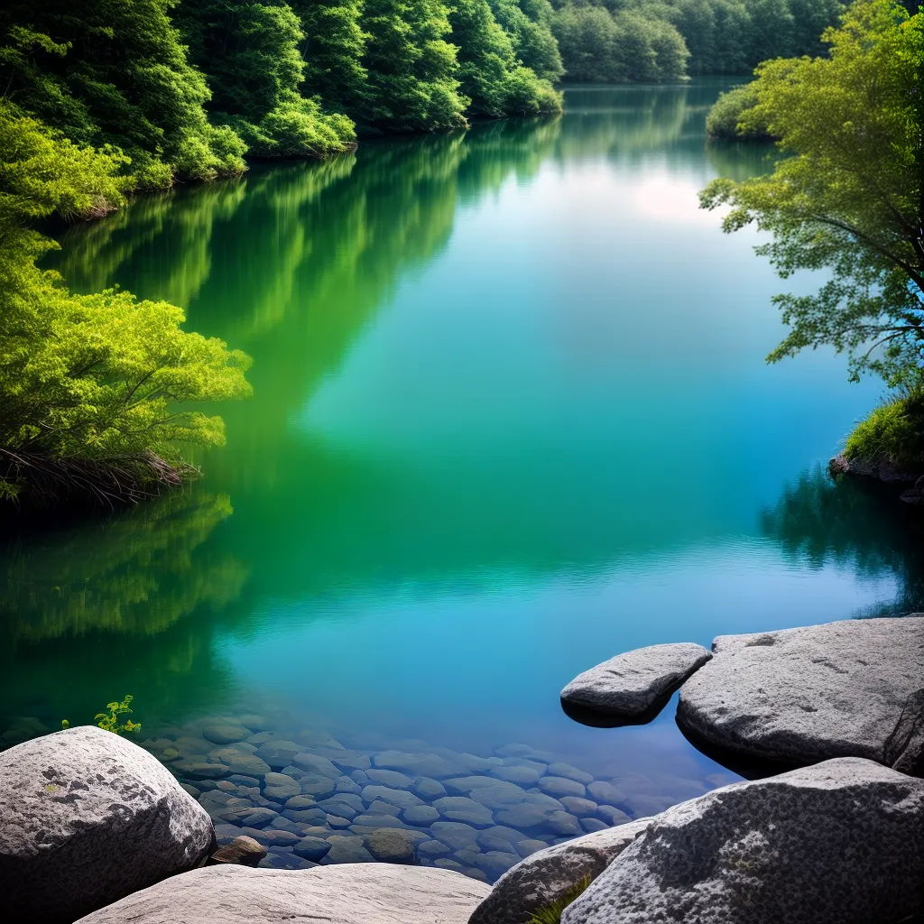 Significado de Sonhar com Água 3 Fotos lago sereno natureza ceu azul 4