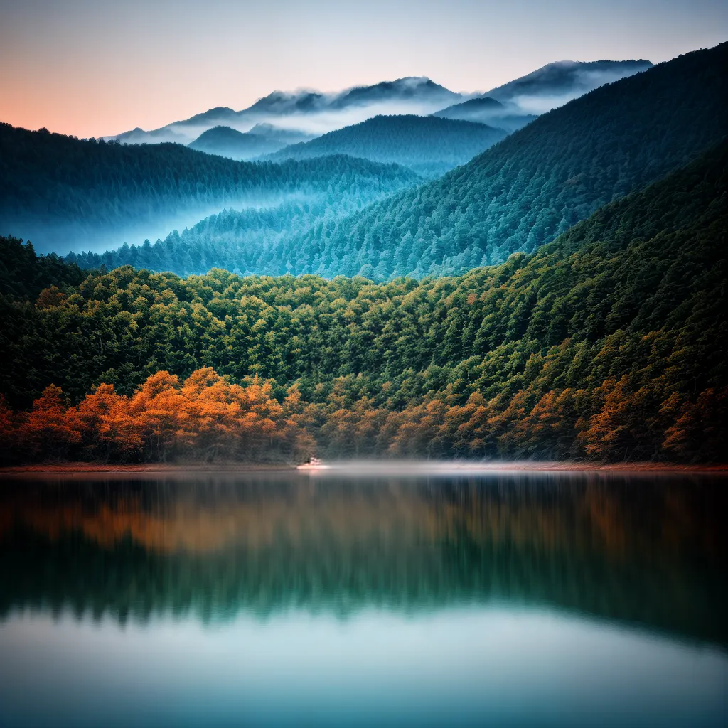 Fotos lago sereno reflexao distancia paz