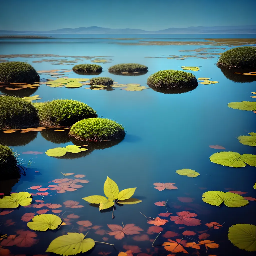 Fotos lago sereno reflexao folha solidao