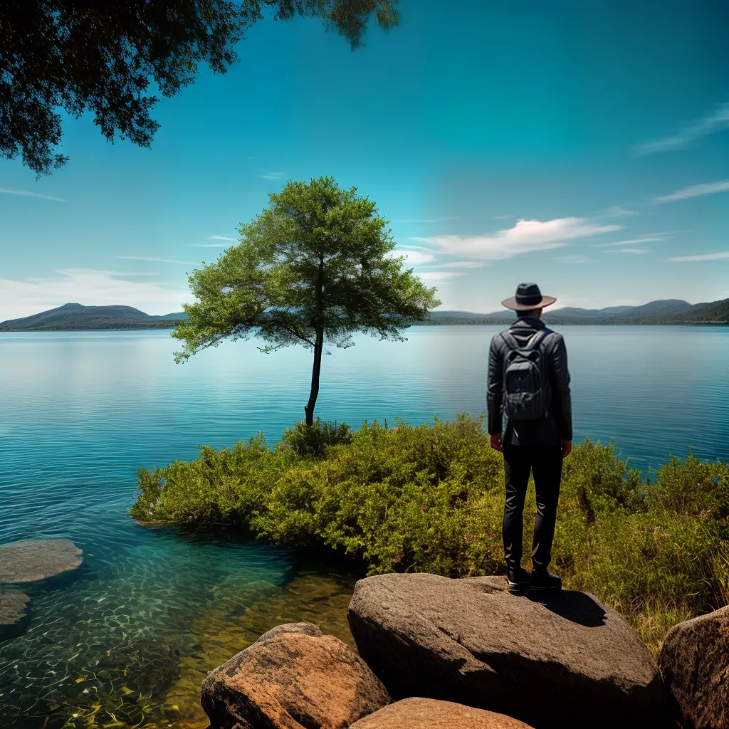 Fotos lago sereno reflexao subconsciente