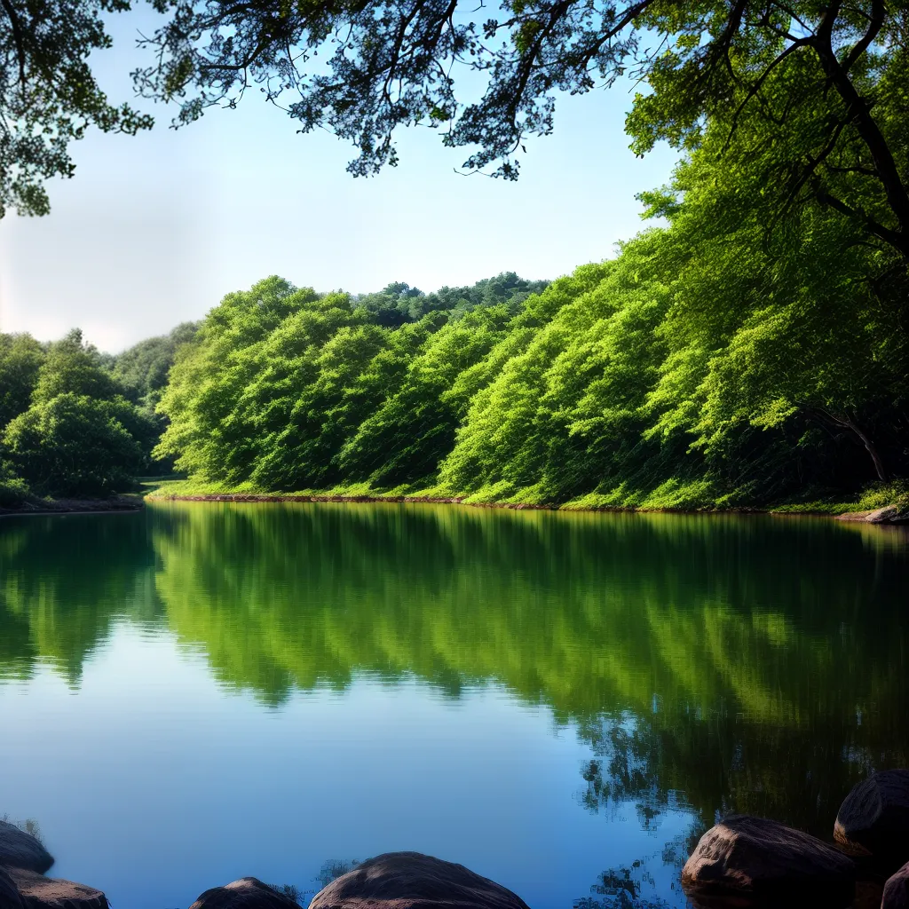 Decifrando Significado de Sonhar com Água 2 Fotos lago sereno reflexo ceu arvores