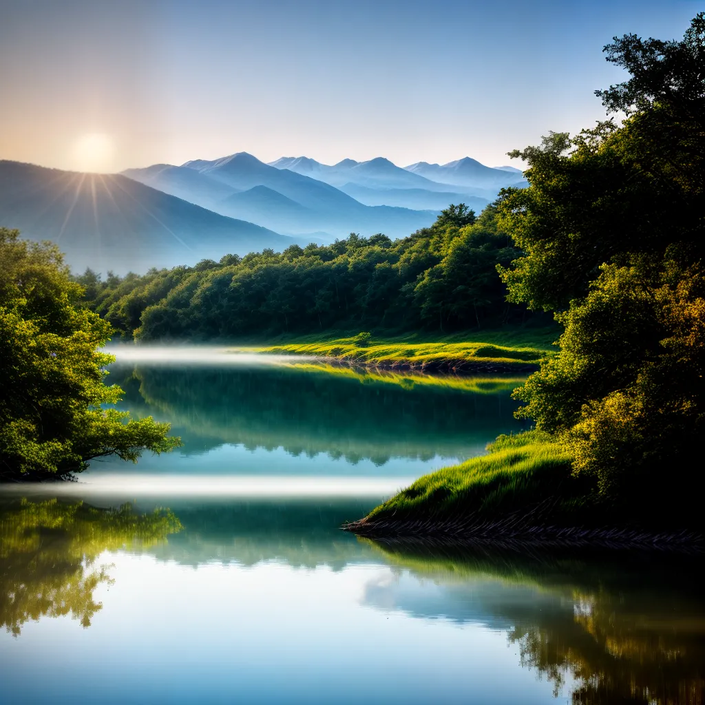 Fotos lago sereno reflexo ceu emocoes
