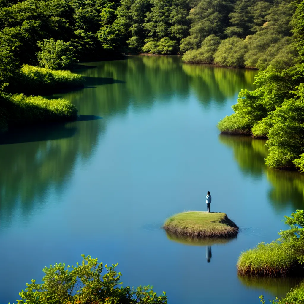 Fotos lago sereno reflexo ceu sonhos