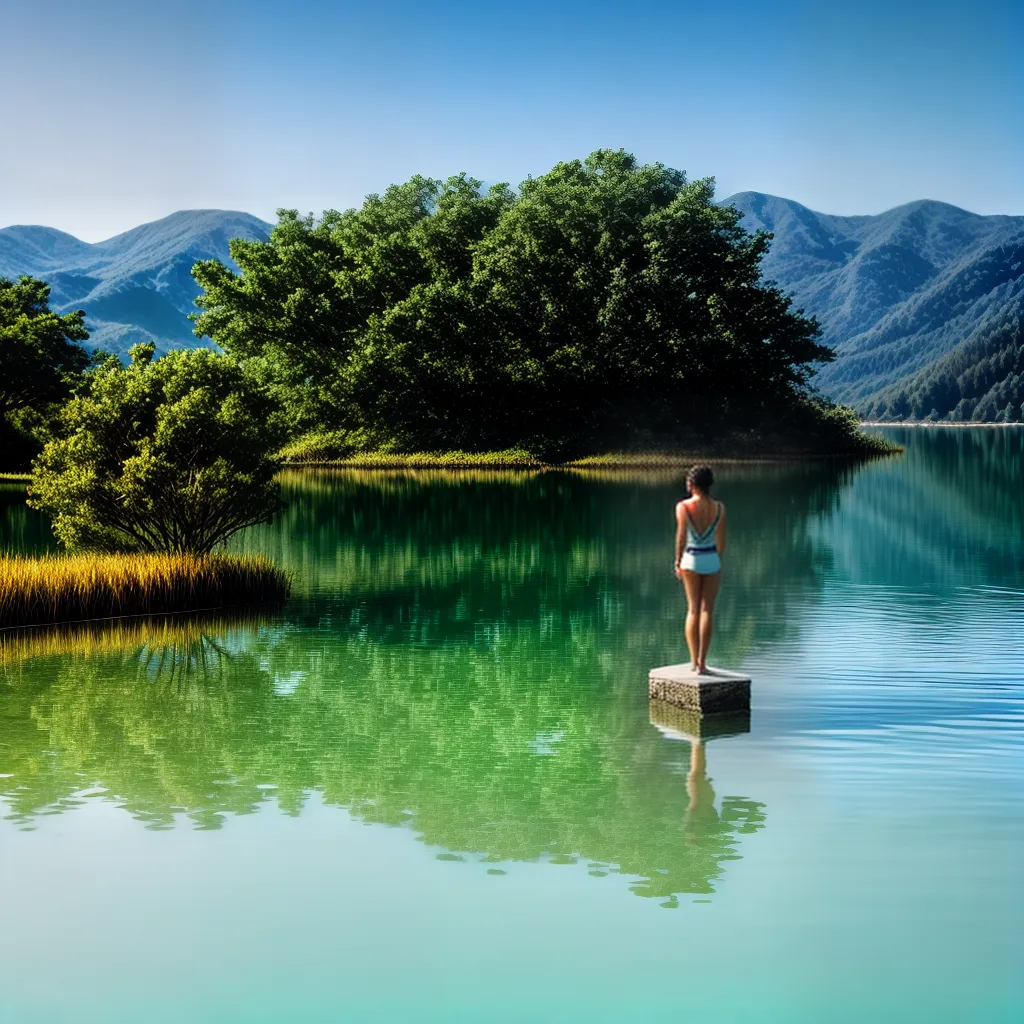 Fotos lago sereno reflexo profundezas mergulho