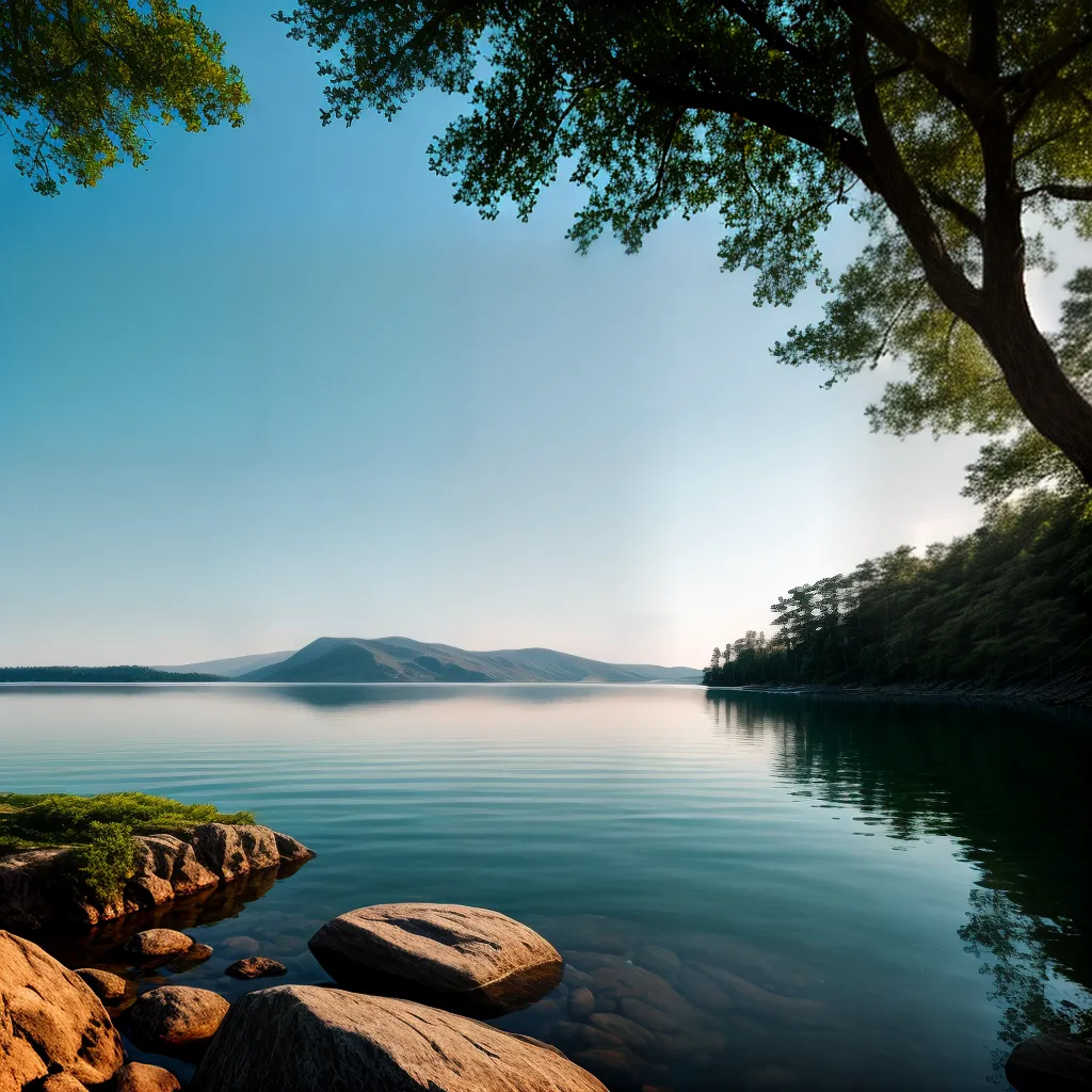 Fotos lago sereno reflexo sonhador