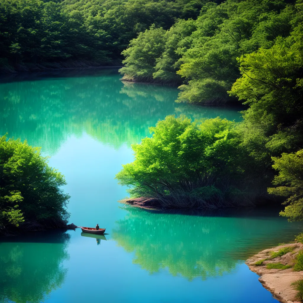 Fotos lago sereno solidao reflexo ceu azul