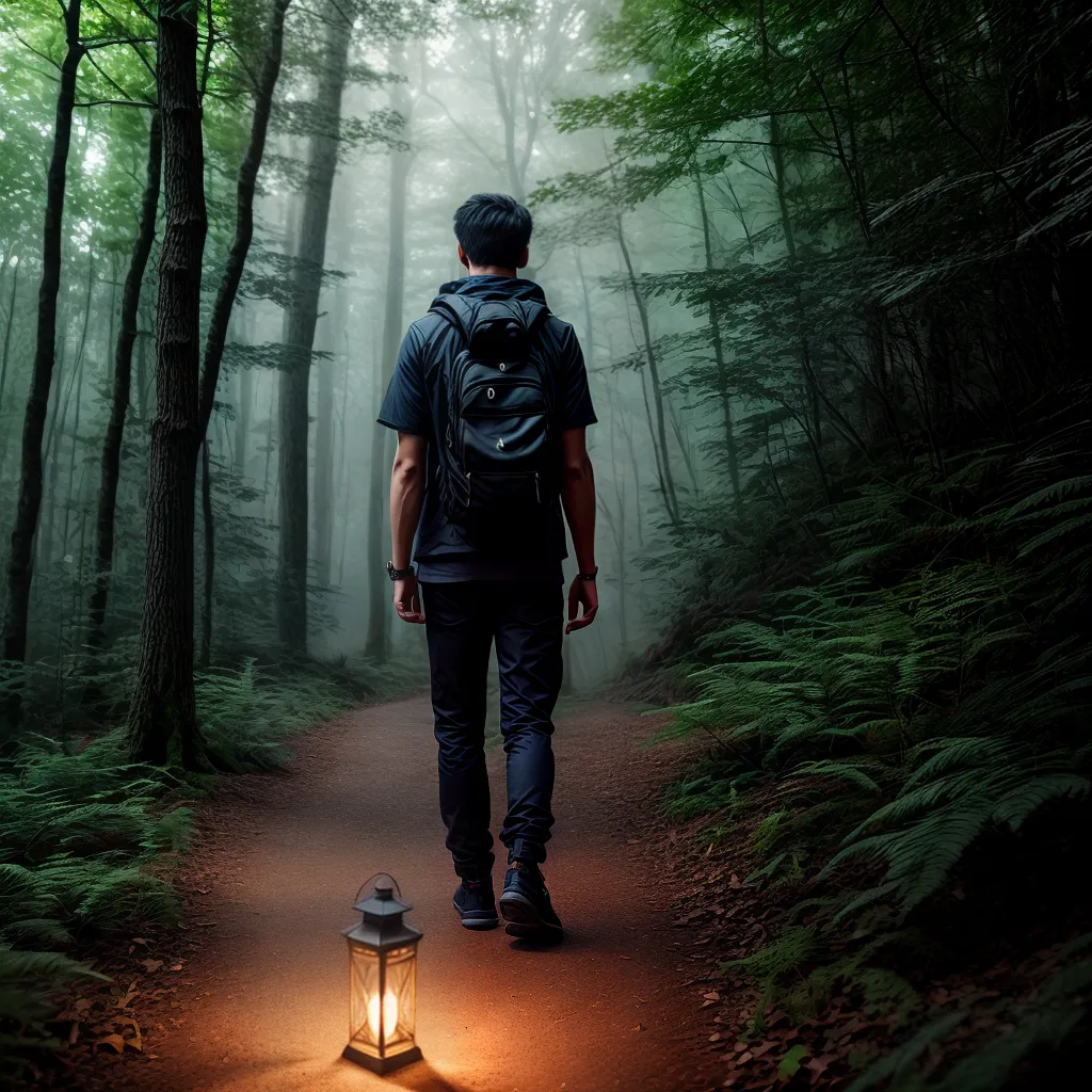 Lanterna: Descubra o que significa sonhar com luz e iluminação. 3 Fotos lanterna floresta caminho sonhos
