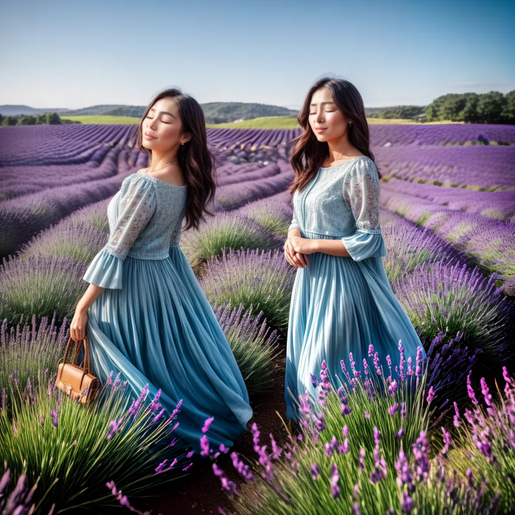 Fotos lavanda sonho mulher campo