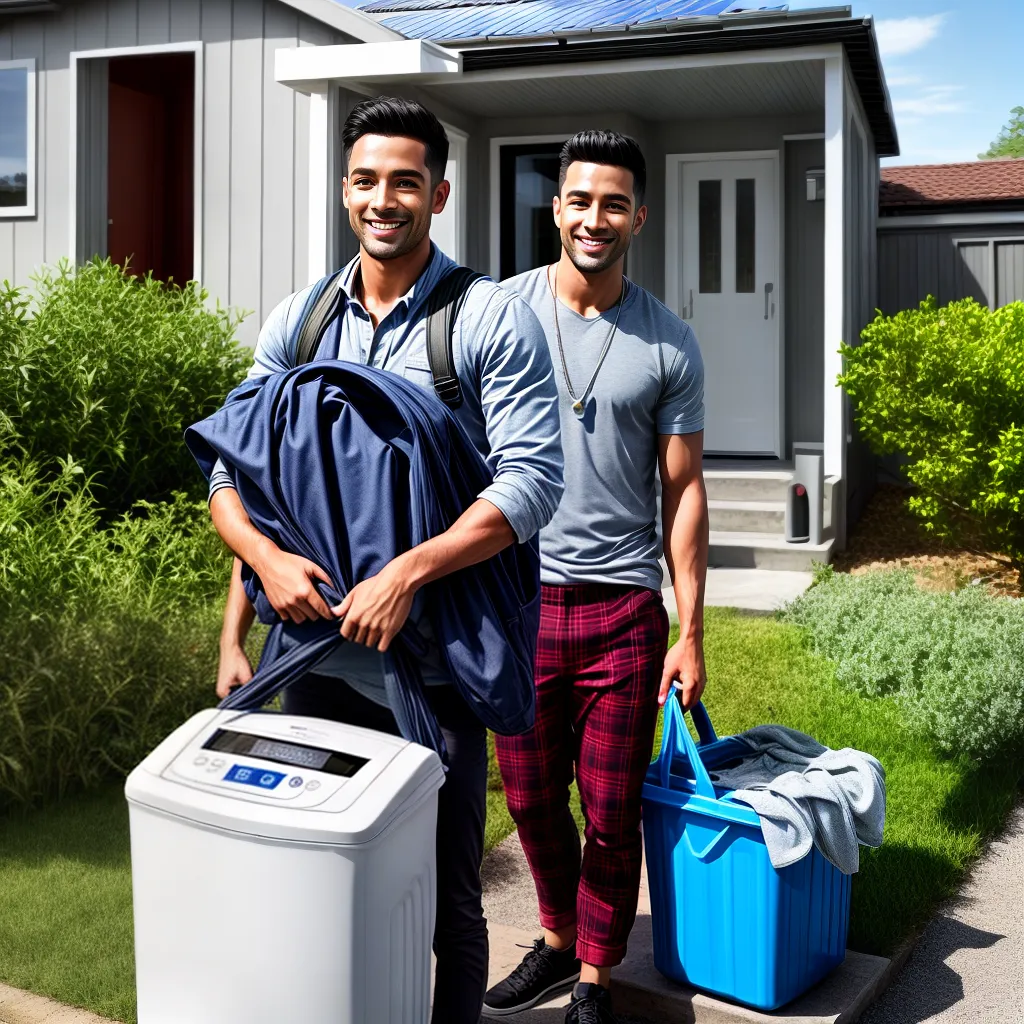 Fotos lavanderia reutilizavel sustentavel solar reciclagem