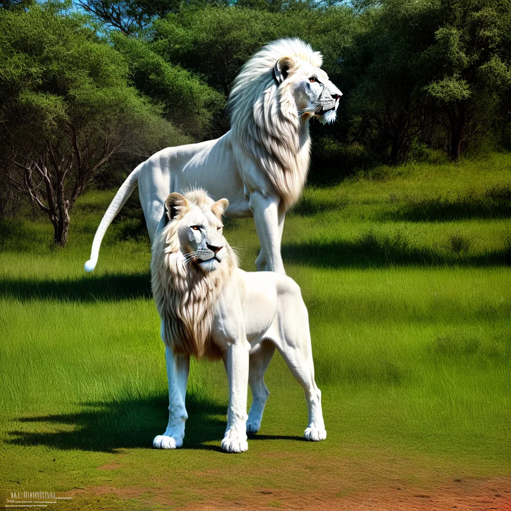 Significado de Sonhar com um Leão Branco em uma Savana Africana 5 Fotos leao branco savana olhos azuis