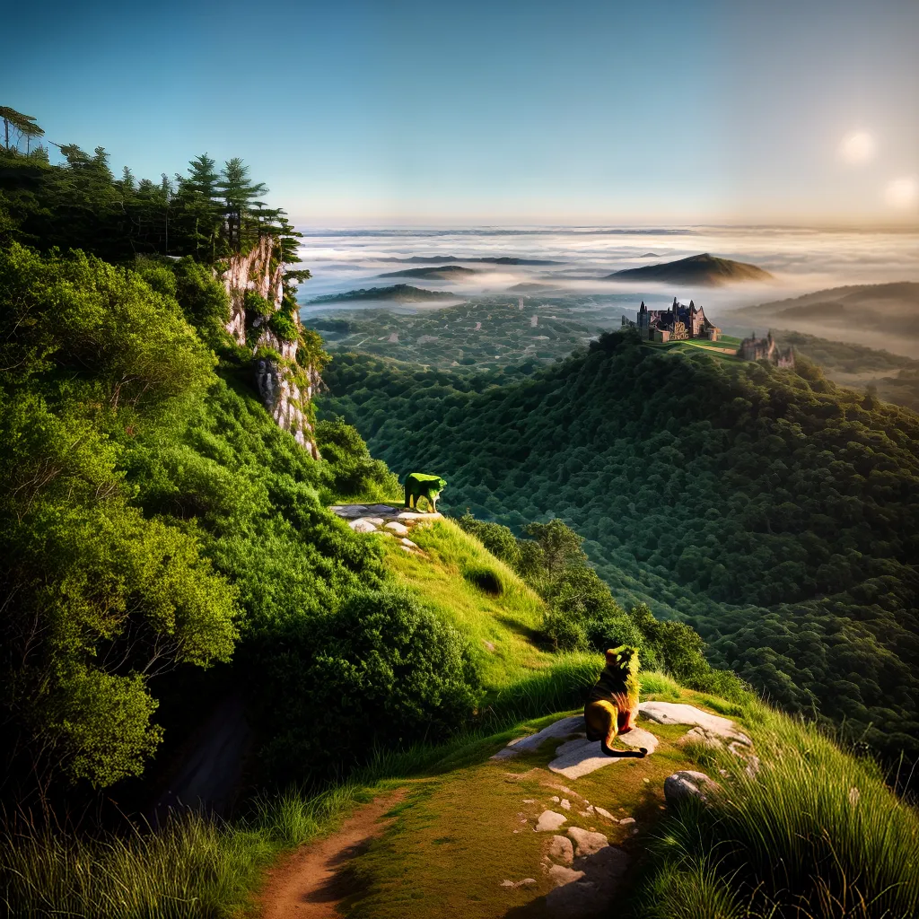 Significado de Sonhar com a Nobreza e a Vida Selvagem 3 Fotos leao castelo floresta nobreza ambicao