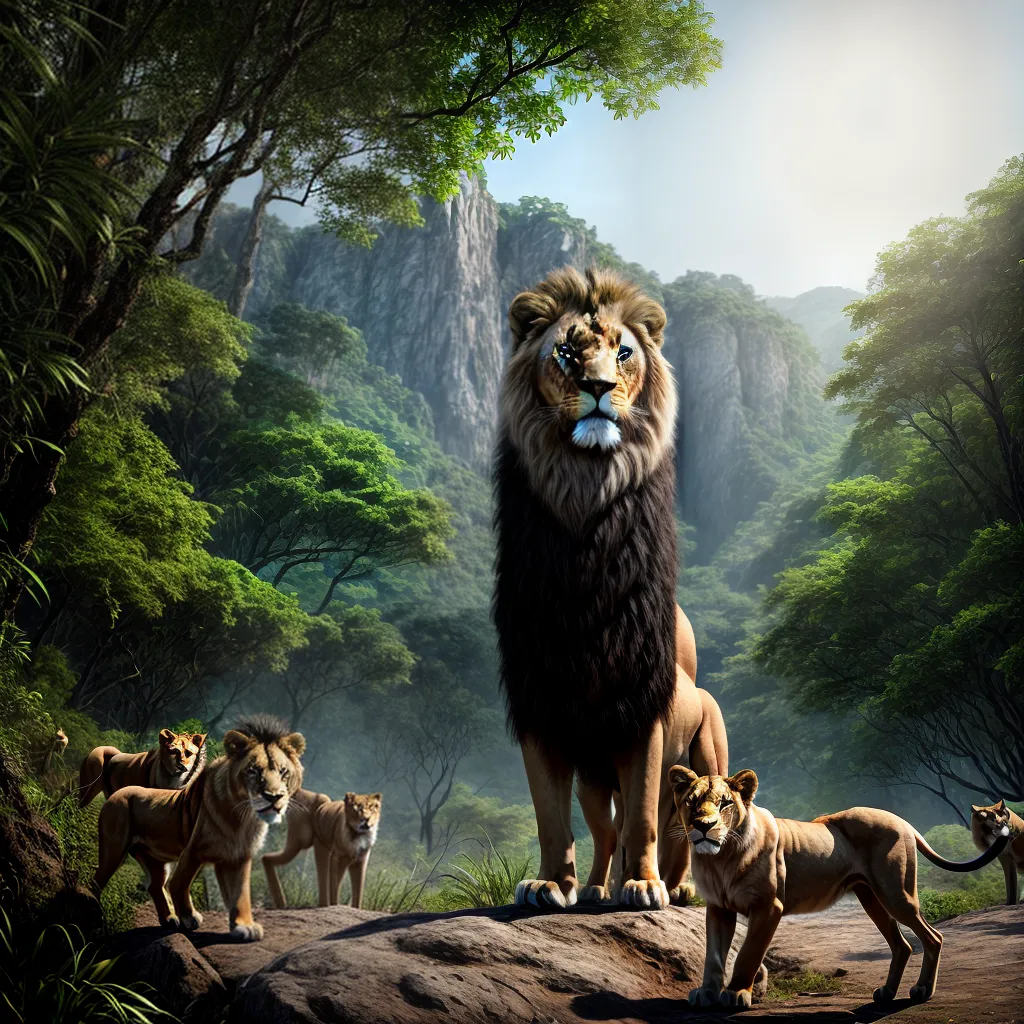 Qual o Significado de Sonhar com Animais Meio Bárbaros: A Sabedoria da Selva 3 Fotos leao poderoso jungle olhos lobo