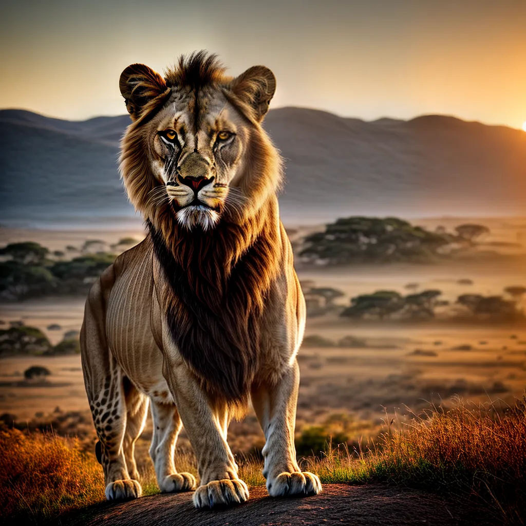 Desvendando os mistérios dos sonhos sobre vida selvagem. 6 Fotos leao por do sol savana misterio