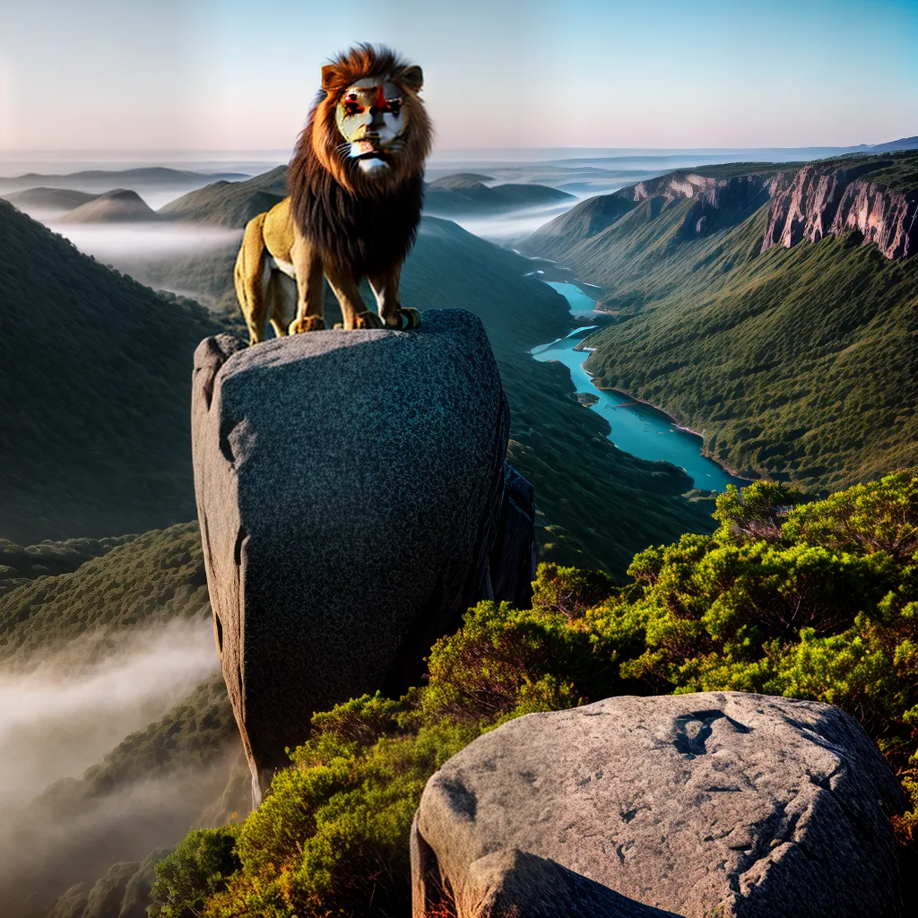 Desvendando os Sonhos com Animais Selvagens 5 Fotos leao rocha savana forca coragem