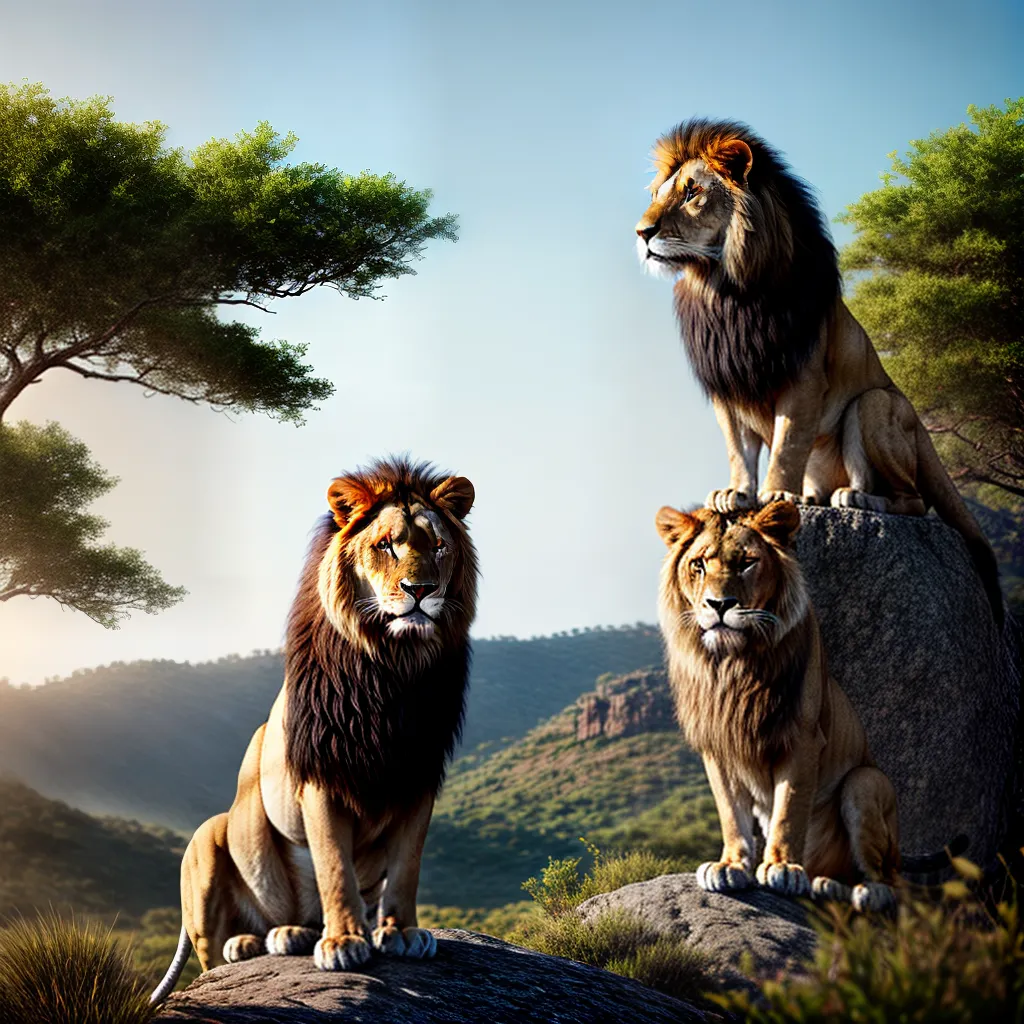 Animais Selvagens nos Sonhos: Conheça as suas Representações 2 Fotos leao rocha savana poder
