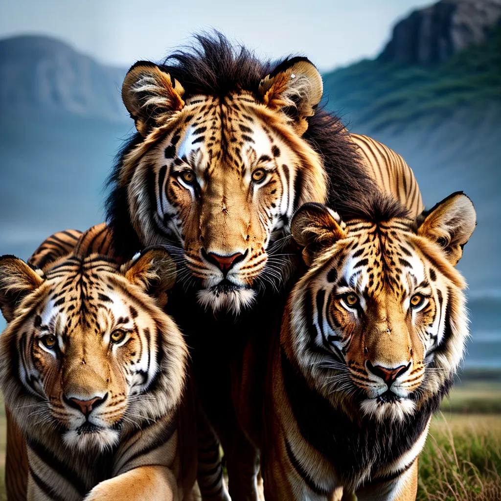 Descubra o Significado de Sonhar com Leões e Tigres. 3 Fotos leao tigre forca poder
